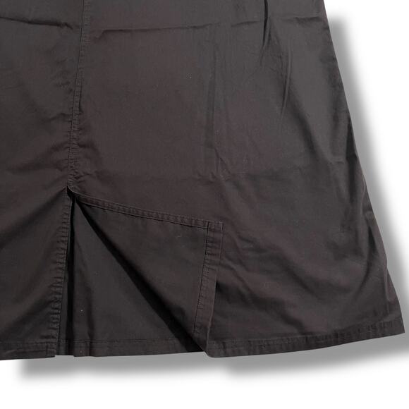 Butter Soft Stretch Womens A Line Maxi Scrub Skirt Ankle Length Pockets Black 2X - Picture 6 of 9